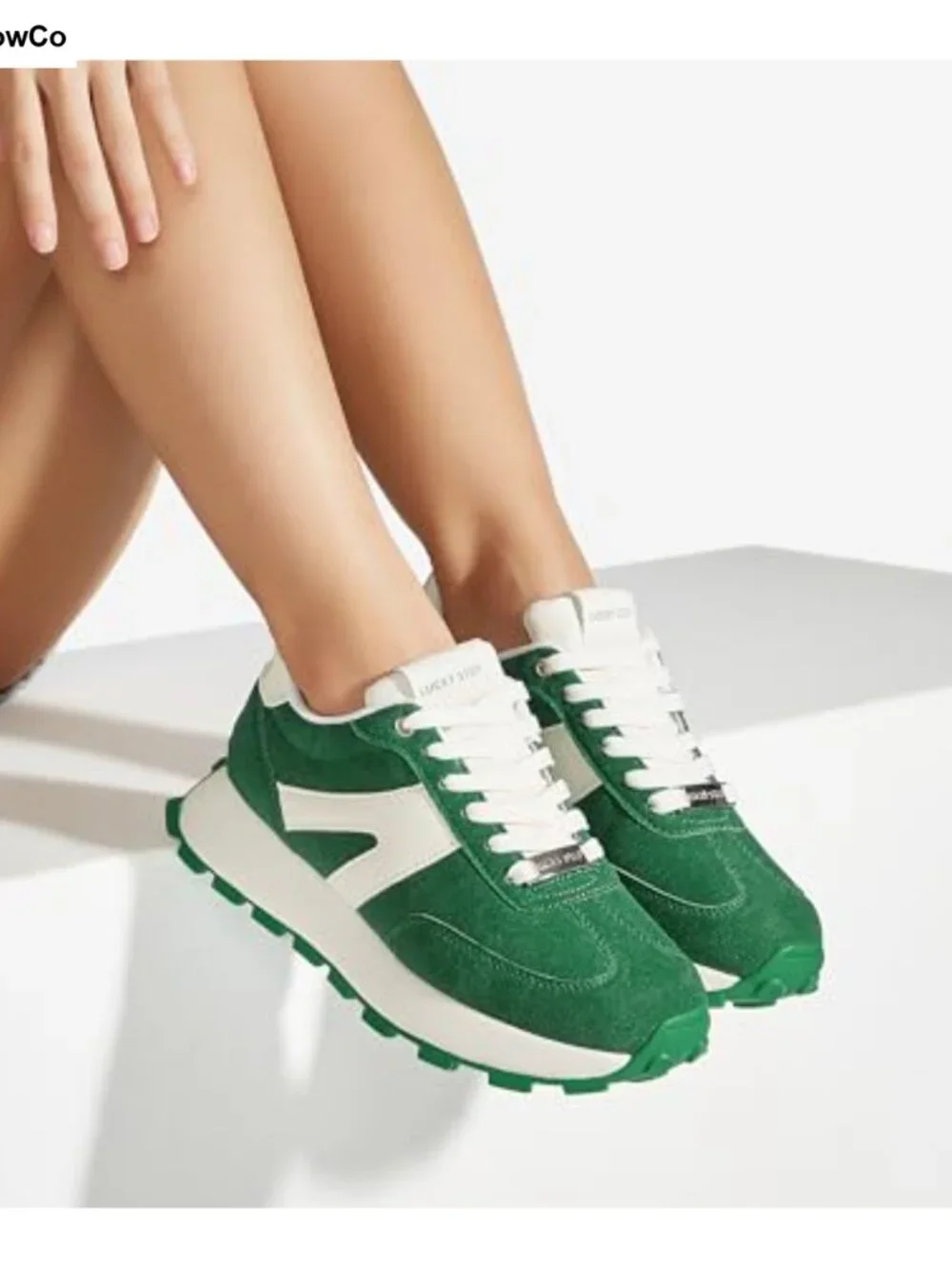 Women's Retro Platform Fashion Sneakers Lace-Up Casual Athletic